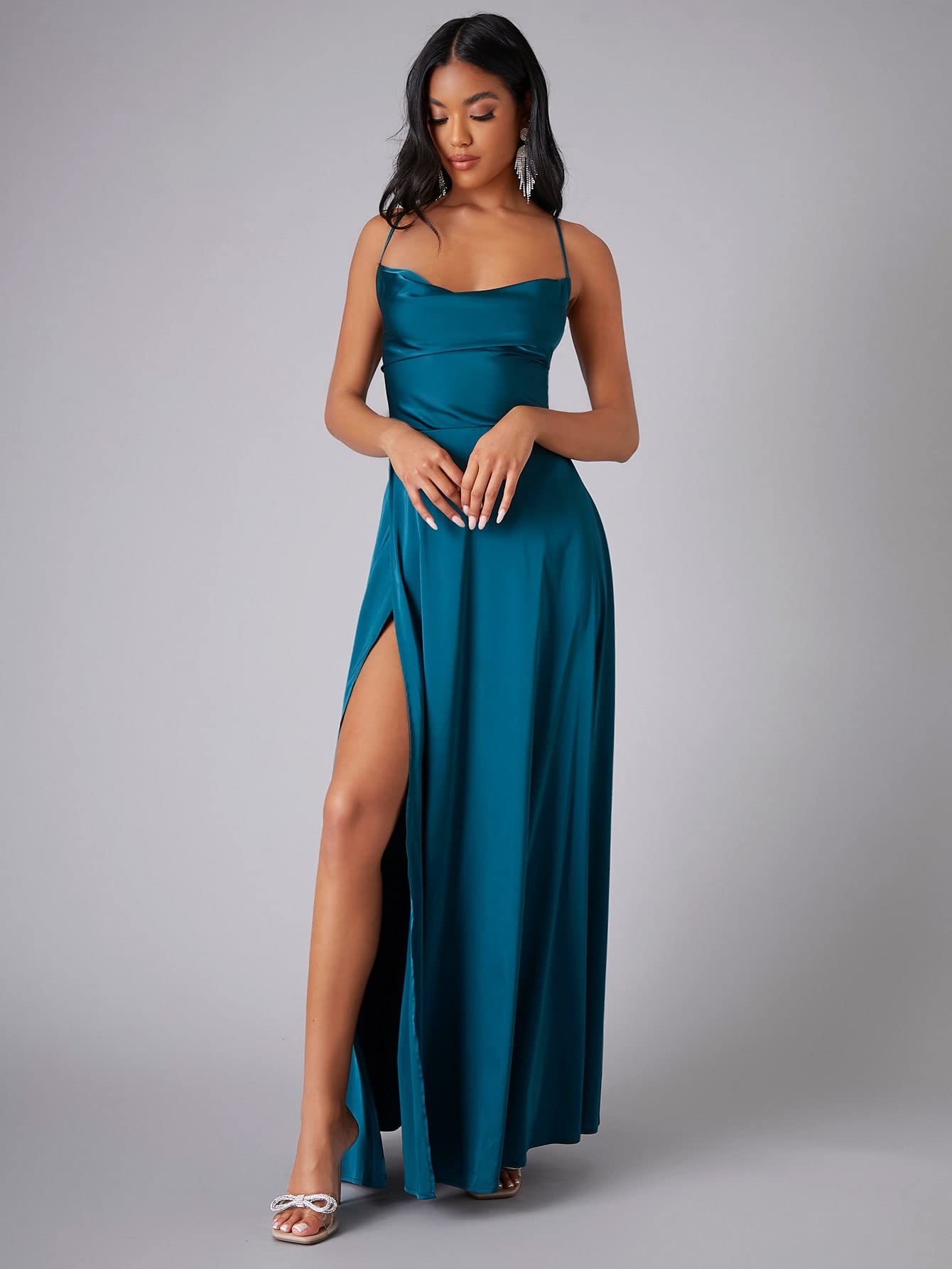Robe Longue Dos Nu Fendue Soirée