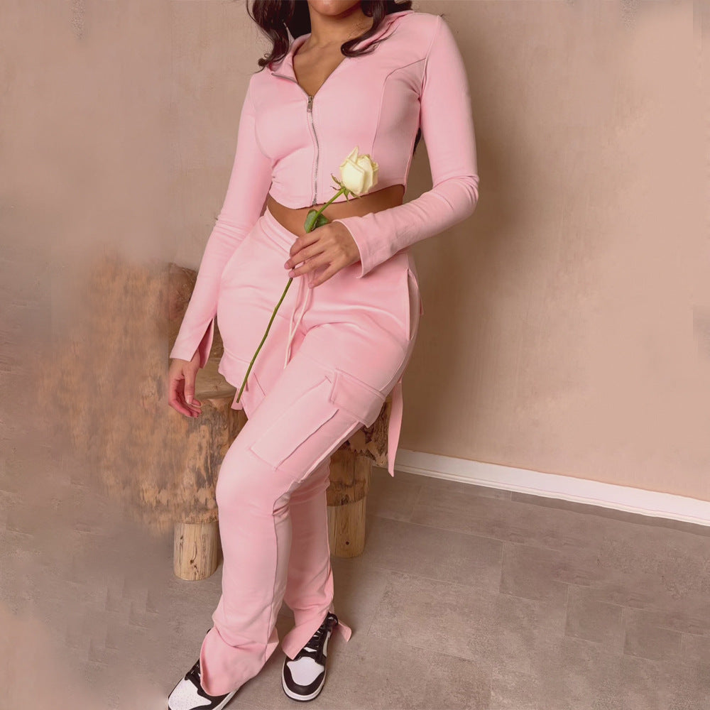 Pantalon Cargo Taille Haute Femme