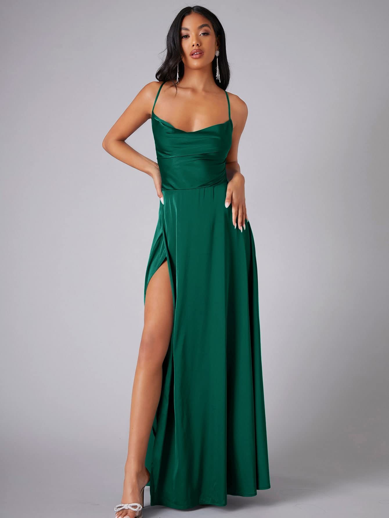 Robe Longue Dos Nu Fendue Soirée