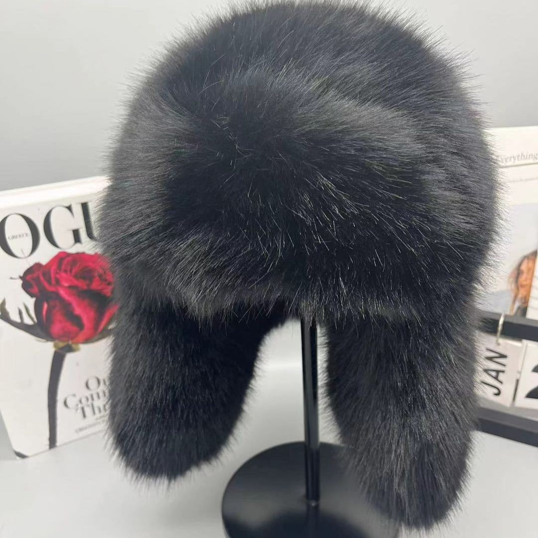 2024 New Autumn And Winter Plush Imitation Fox Fur Hat