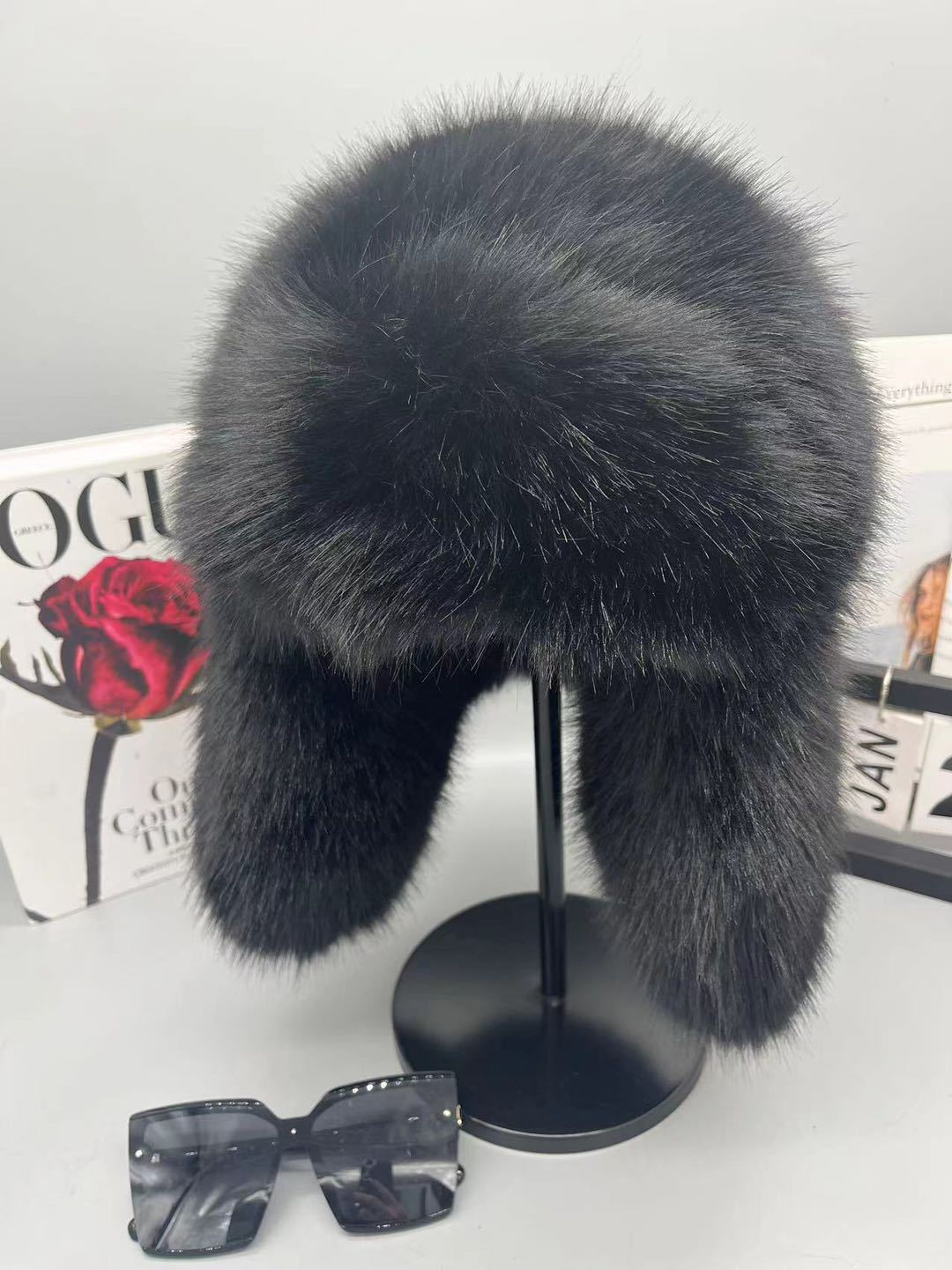 2024 New Autumn And Winter Plush Imitation Fox Fur Hat