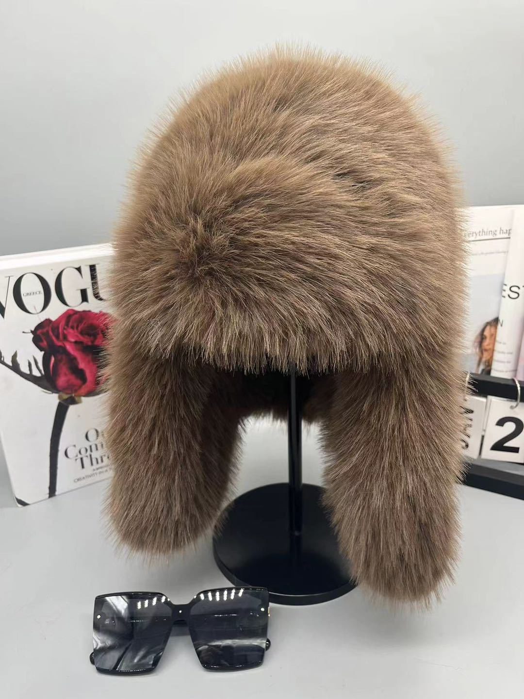 2024 New Autumn And Winter Plush Imitation Fox Fur Hat