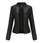 Veste Cuir Femme Col Montant