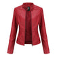 Veste Cuir Femme Col Montant