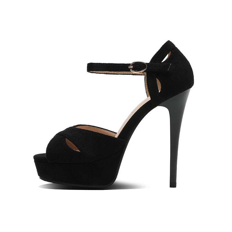 Sandales Talons Aiguilles Plateforme - Bout Ouvert Sexy Femme