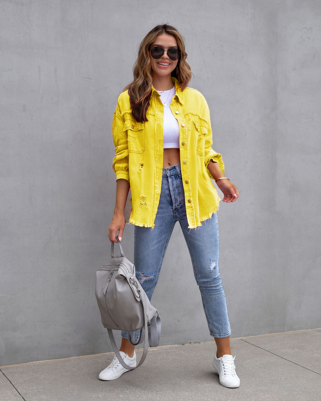 Veste Chemise Déchirée Femme