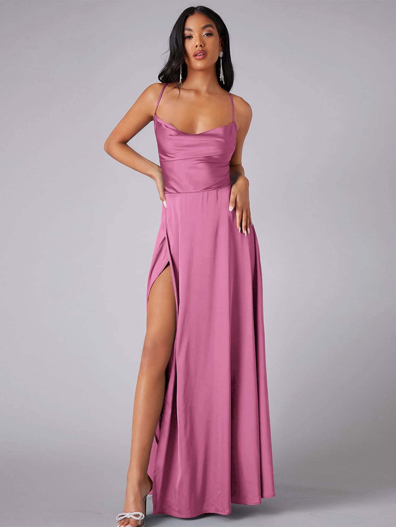 Robe Longue Dos Nu Fendue Soirée