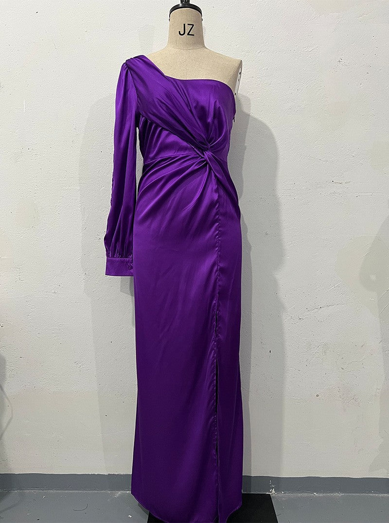 Robe Longue Asymétrique Une Épaule