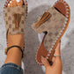Women's Shoes Sandals Tassel Flat Plus Size