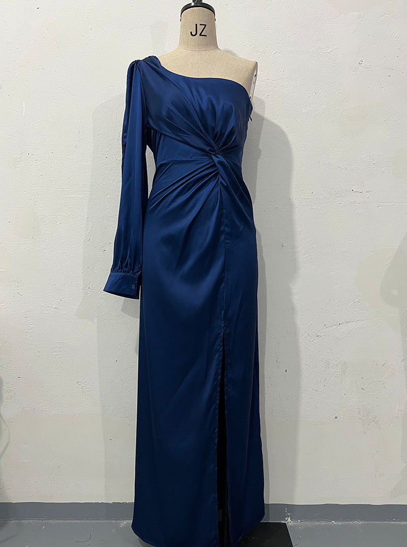 Robe Longue Asymétrique Une Épaule