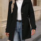 Manteau Laine Femme Simple Boutonnage - Élégant Mi-Long.