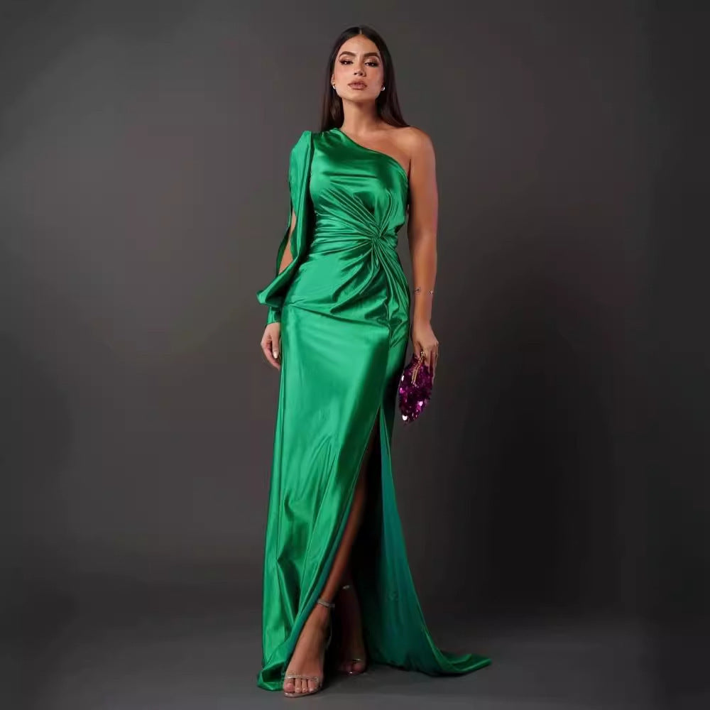 Robe Longue Asymétrique Une Épaule
