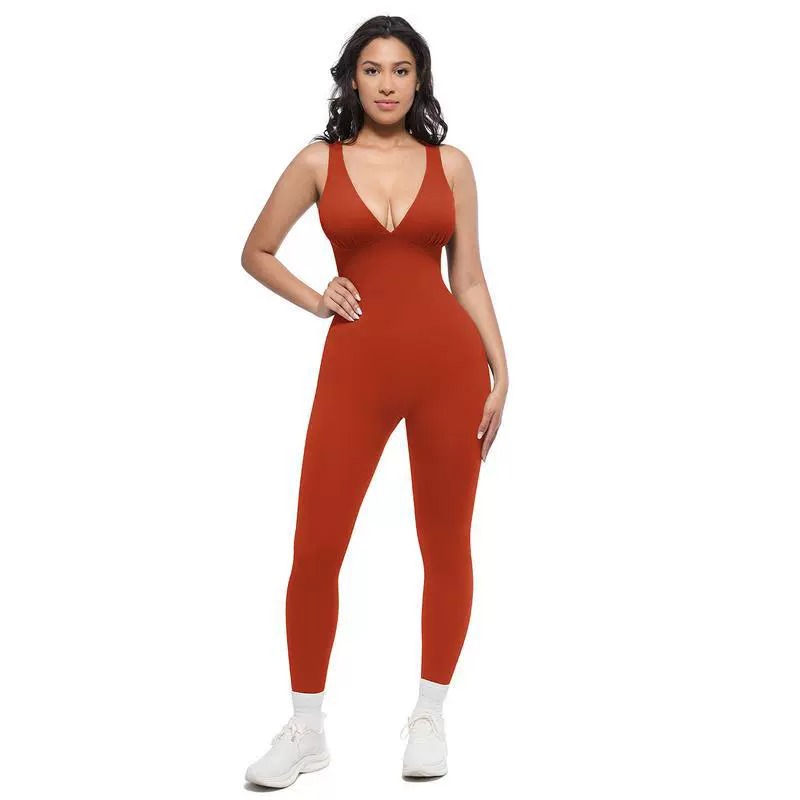 Combinaison Yoga Col V Femme