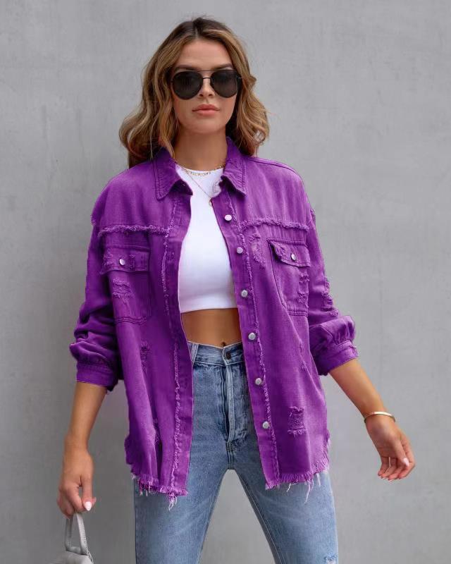 Veste Chemise Déchirée Femme