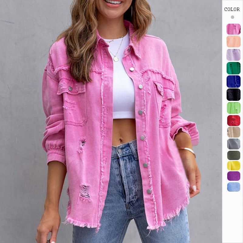 Veste Chemise Déchirée Femme