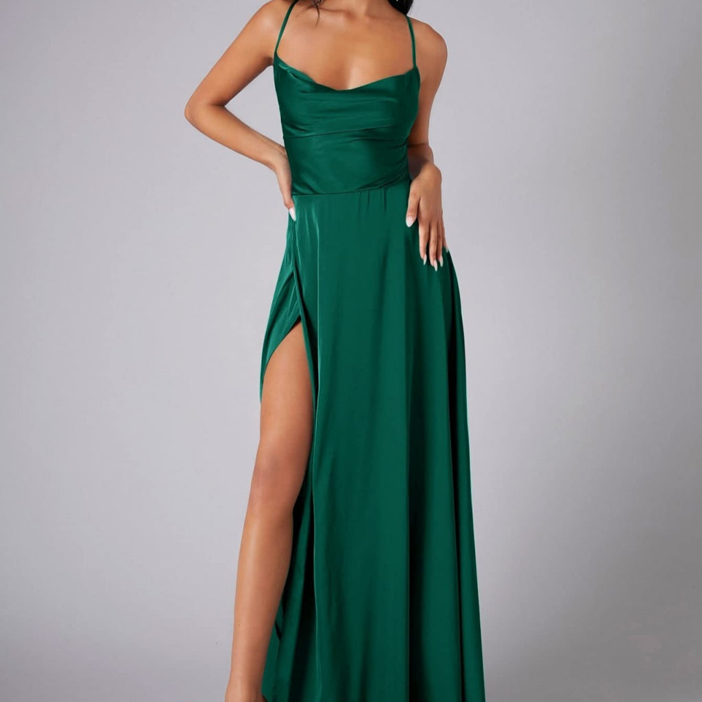 Robe Longue Dos Nu Fendue Soirée