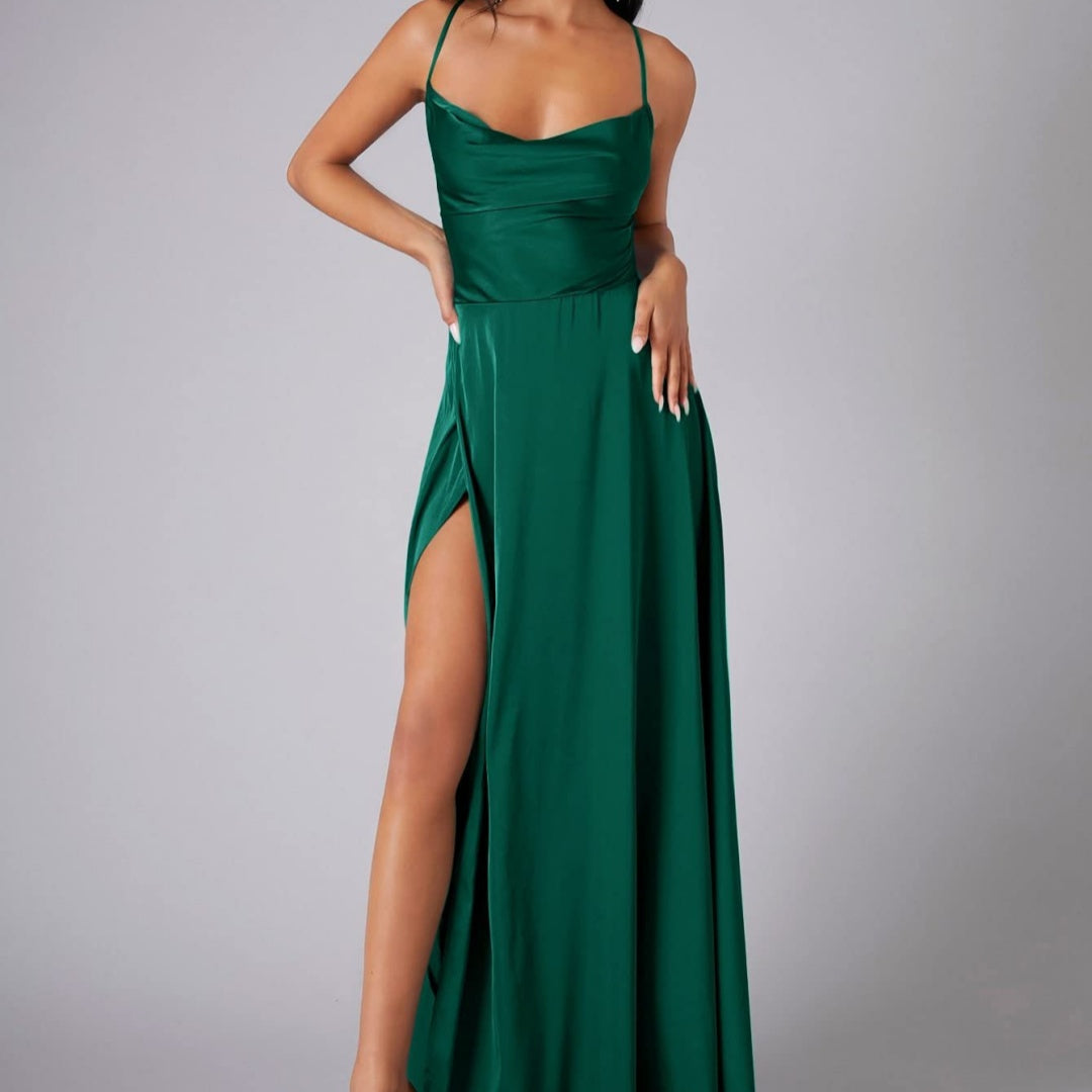 Robe Longue Dos Nu Fendue Soirée