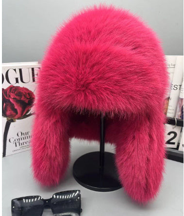 2024 New Autumn And Winter Plush Imitation Fox Fur Hat