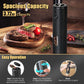 1Pc  Electric Pepper Grinder USB Rechargeable Pepper Mill Automatic Salt Grinder With 6 Adjustable Coarseness LED Light 110ML Container One Hand Operation For Kitchen Essential.