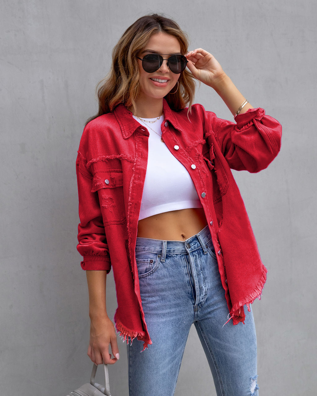Veste Chemise Déchirée Femme