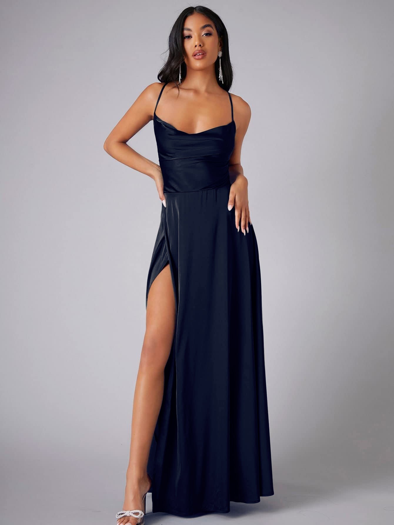 Robe Longue Dos Nu Fendue Soirée
