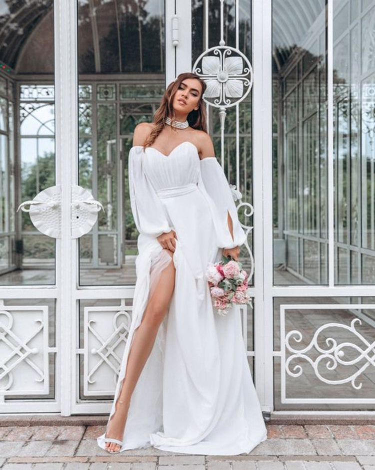 Robe Manches Longues Taille Moyenne Fashion Tendance Femme