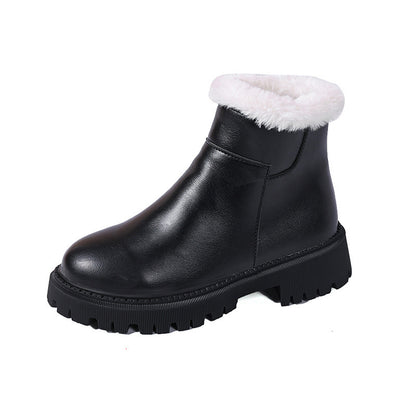 Insulated Cotton-padded Shoes Martin Boots Plus Size Thick Bottom Chunky Heel Bootie