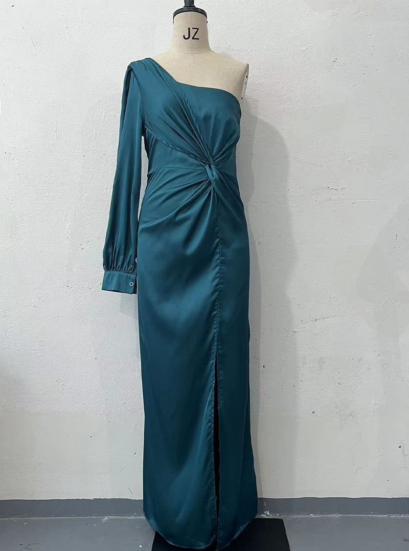 Robe Longue Asymétrique Une Épaule