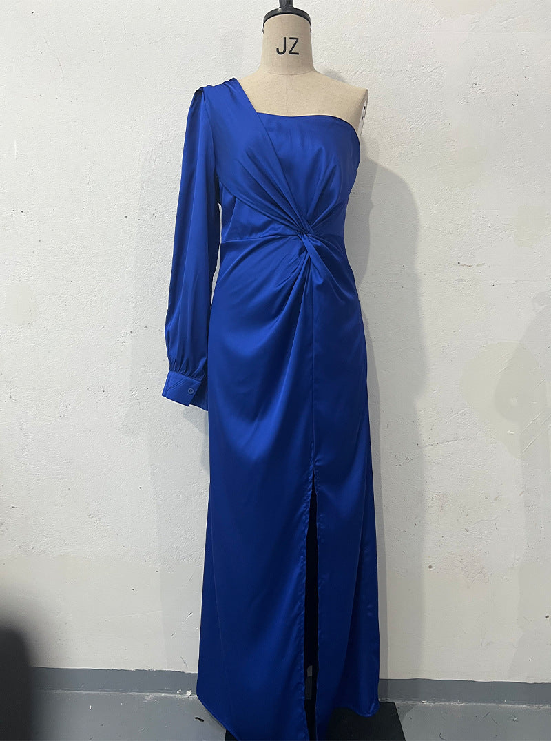 Robe Longue Asymétrique Une Épaule