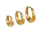 Geometric Copper Ear Ring Glossy Earrings 3-piece Set